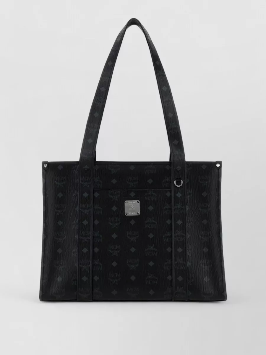 Mcm Aren Large Canvas Shoulder Bag