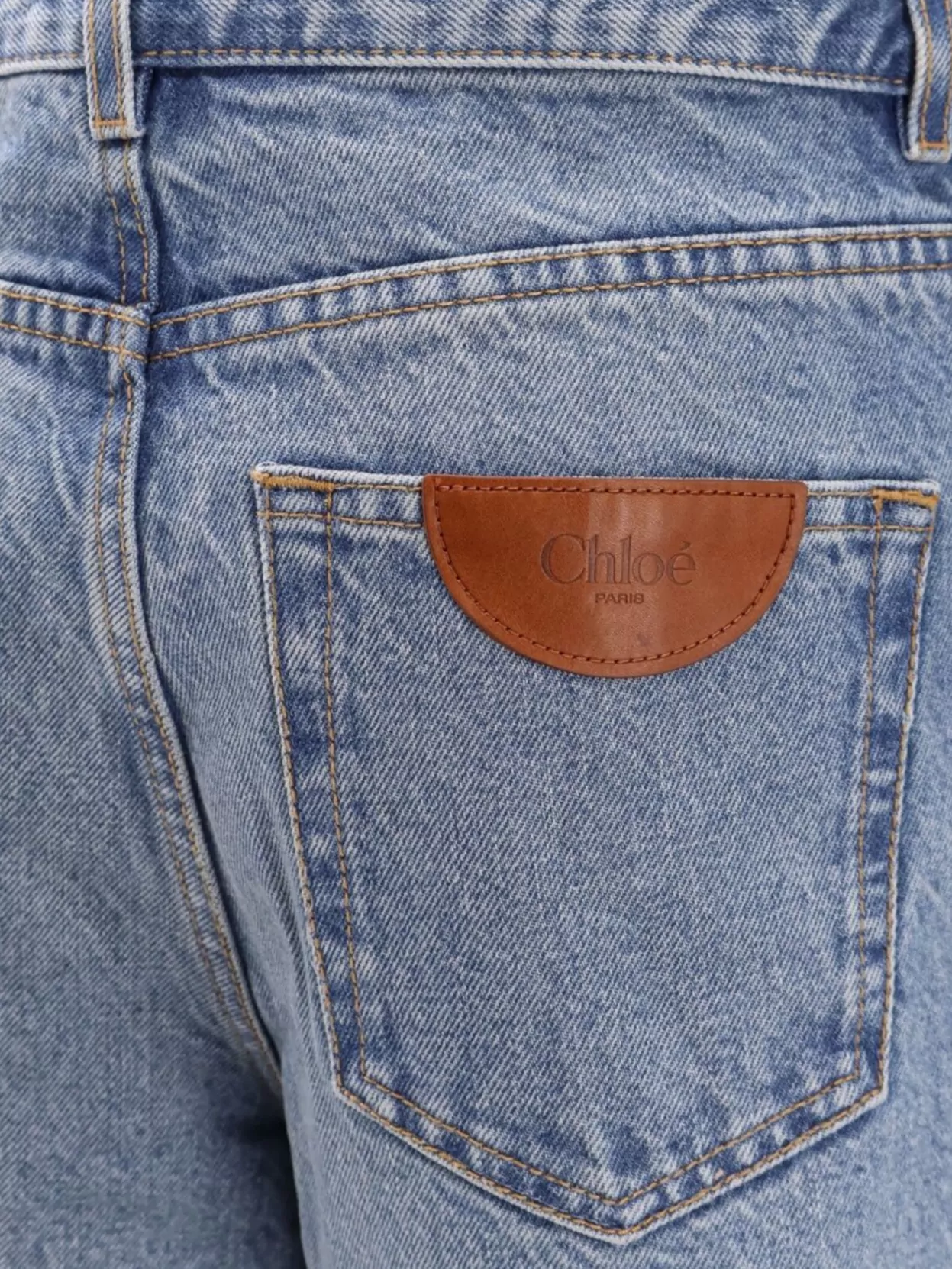 Shop Chloé Frayed Hem Five-pocket Jeans With Belt Loops