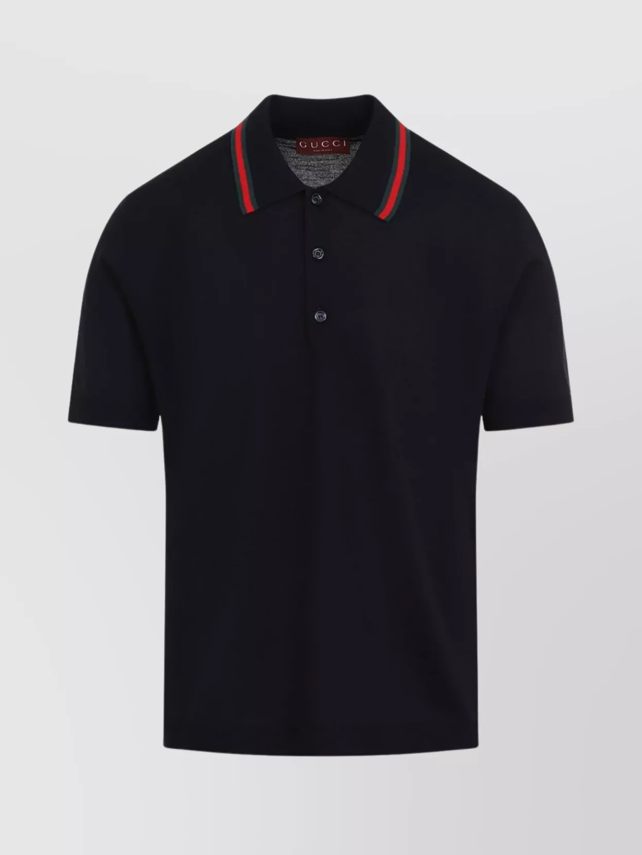 Gucci Mens Ink Green Red Brand-trim Regular-fit Wool Sweatshirt In Black