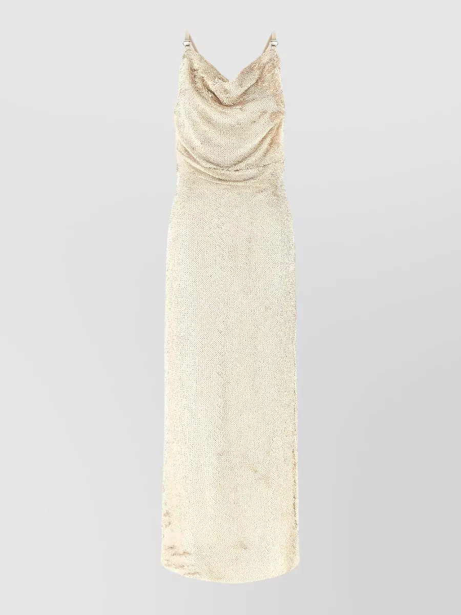 Coperni sequin draped sleeveless maxi dress