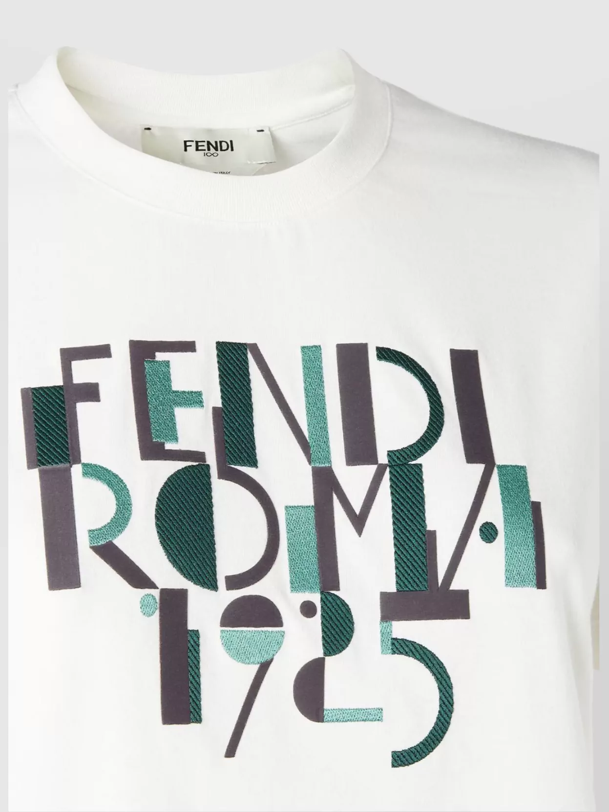 Fendi Graphic Print Crew Neck Short Sleeve Top