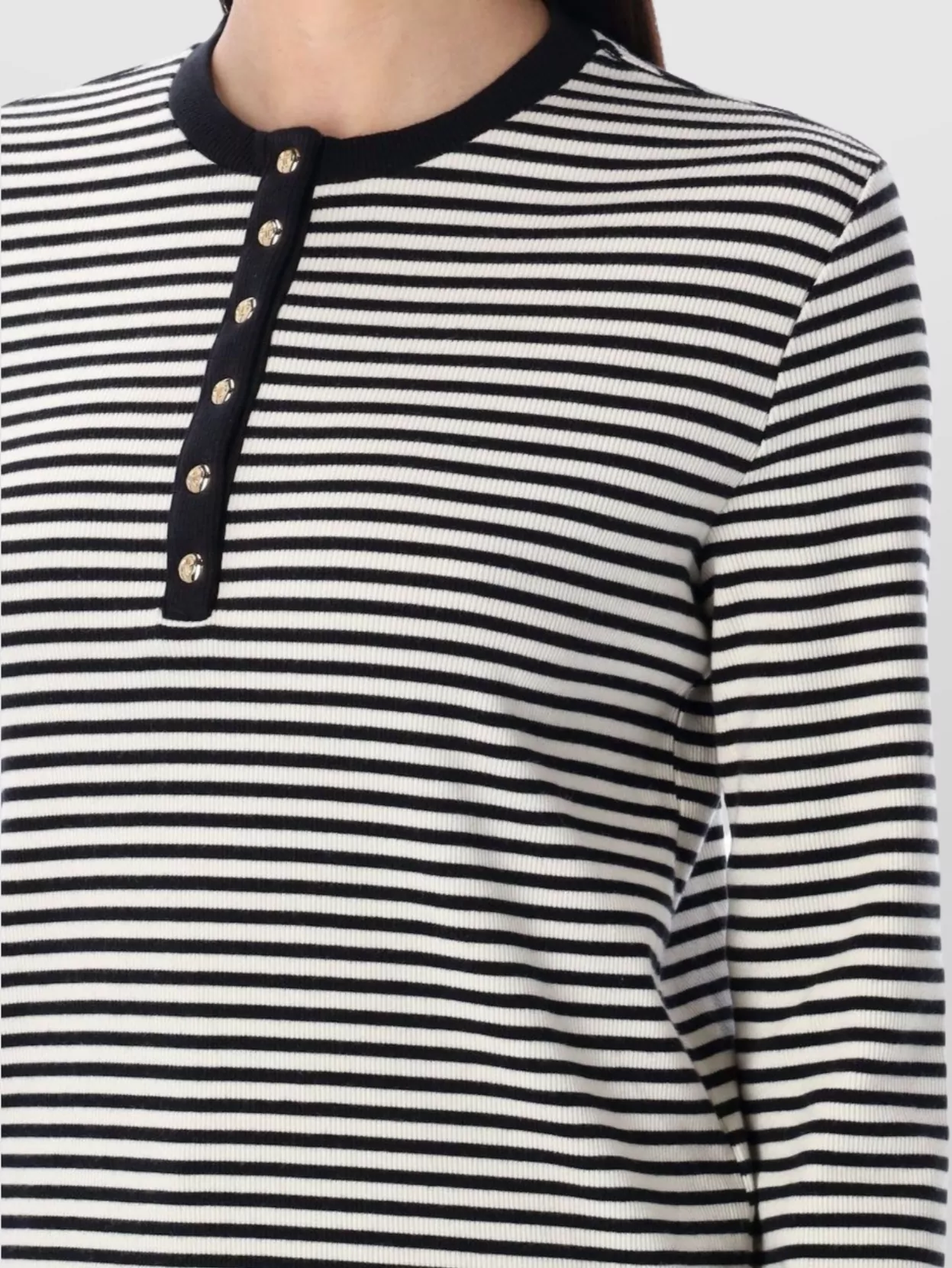 Shop Anine Bing Striped Tshirt Manches Longues Alessia