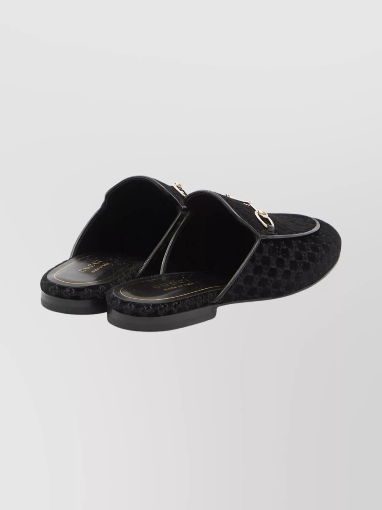 Gucci Monogrammed Velvet Slip-On Footwear