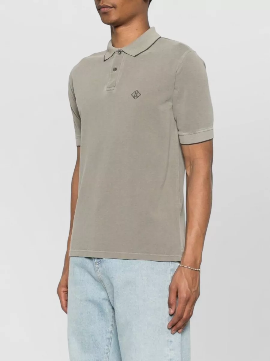 Herno Cotton Short-Sleeve Polo Shirt