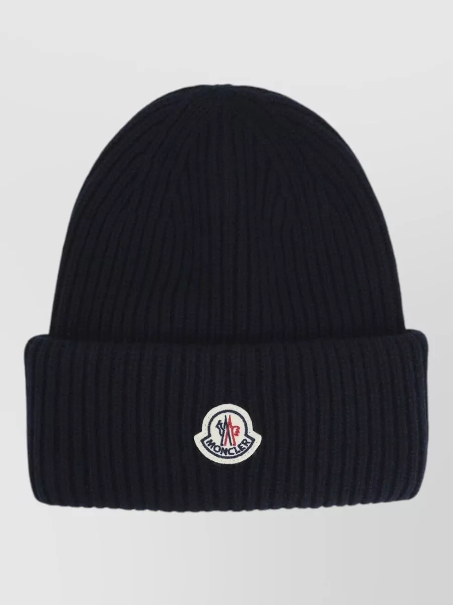 Moncler Ribbed Wool Cashmere Beanie