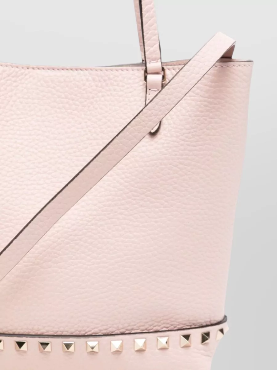 Valentino Garavani Rockstud Small Leather Bucket Bag