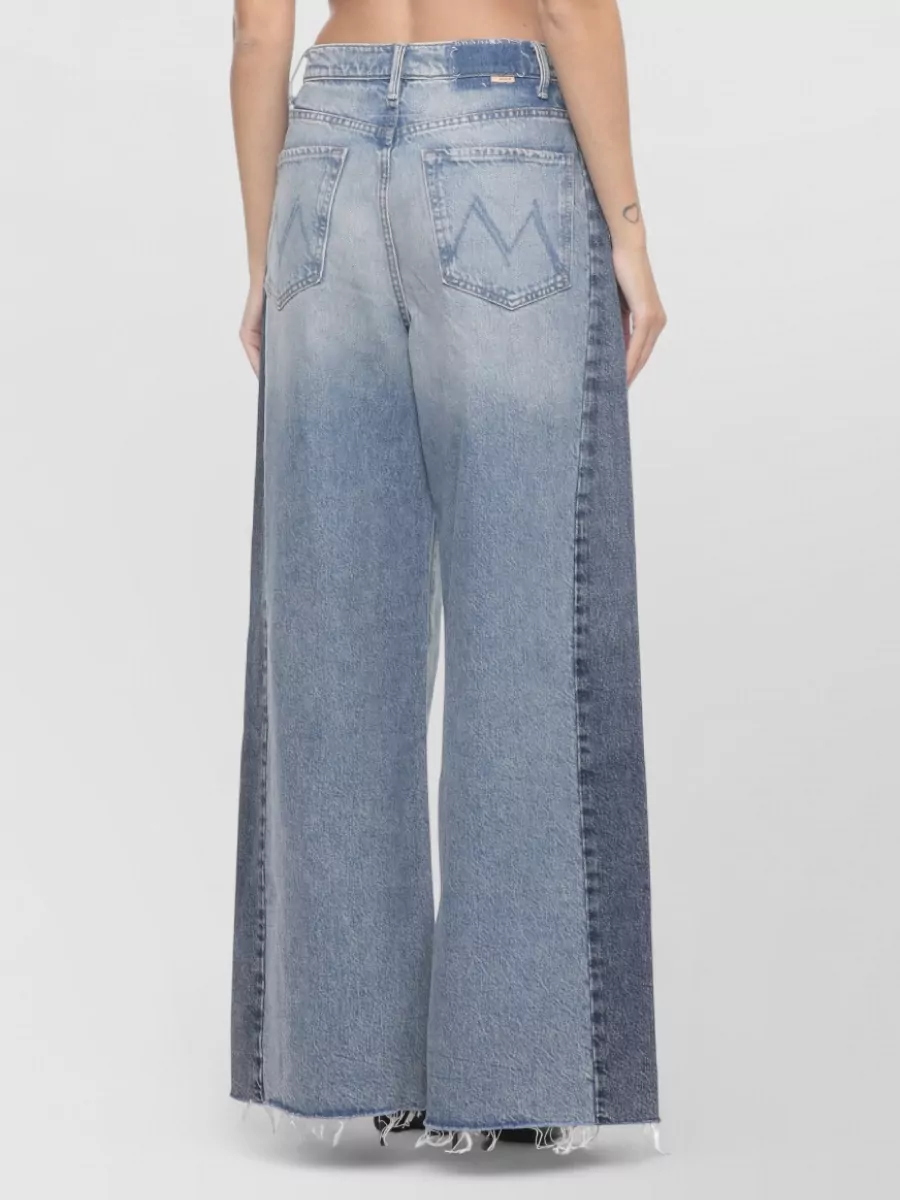 Mother High Waist Palazzo Jeans Contrast Panel