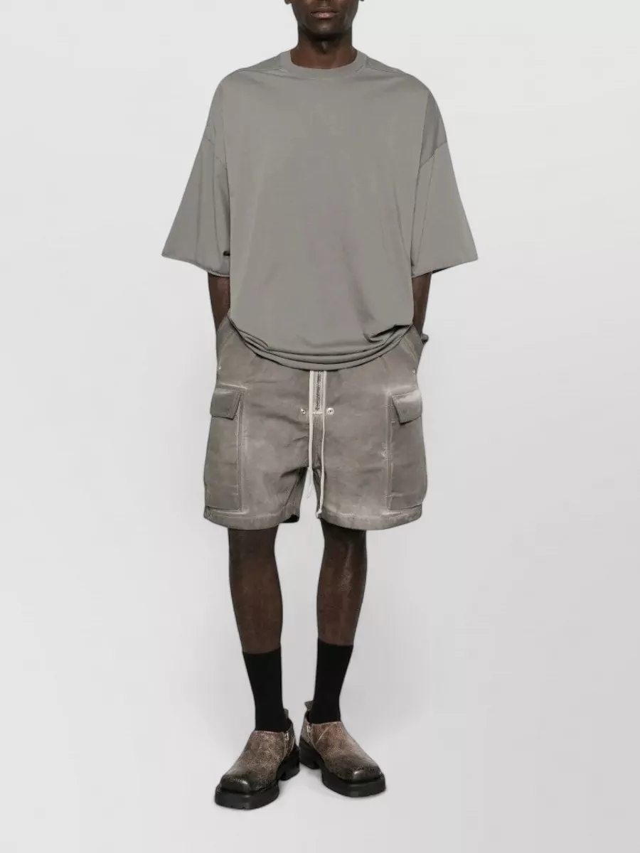 Rick Owens Drkshdw Cotton knee-length cargo shorts