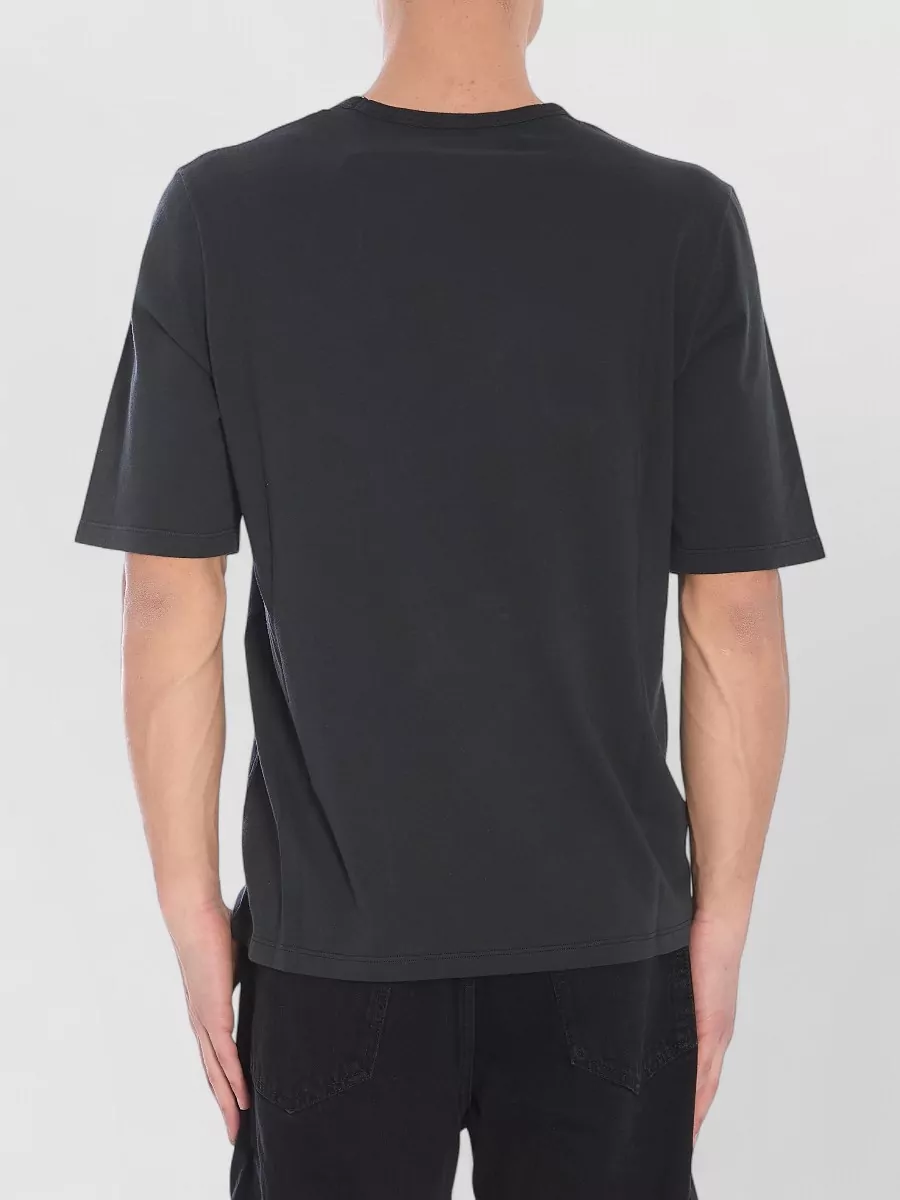 Saint Laurent Logo Cotton Crew Neck Short Sleeve T-Shirt