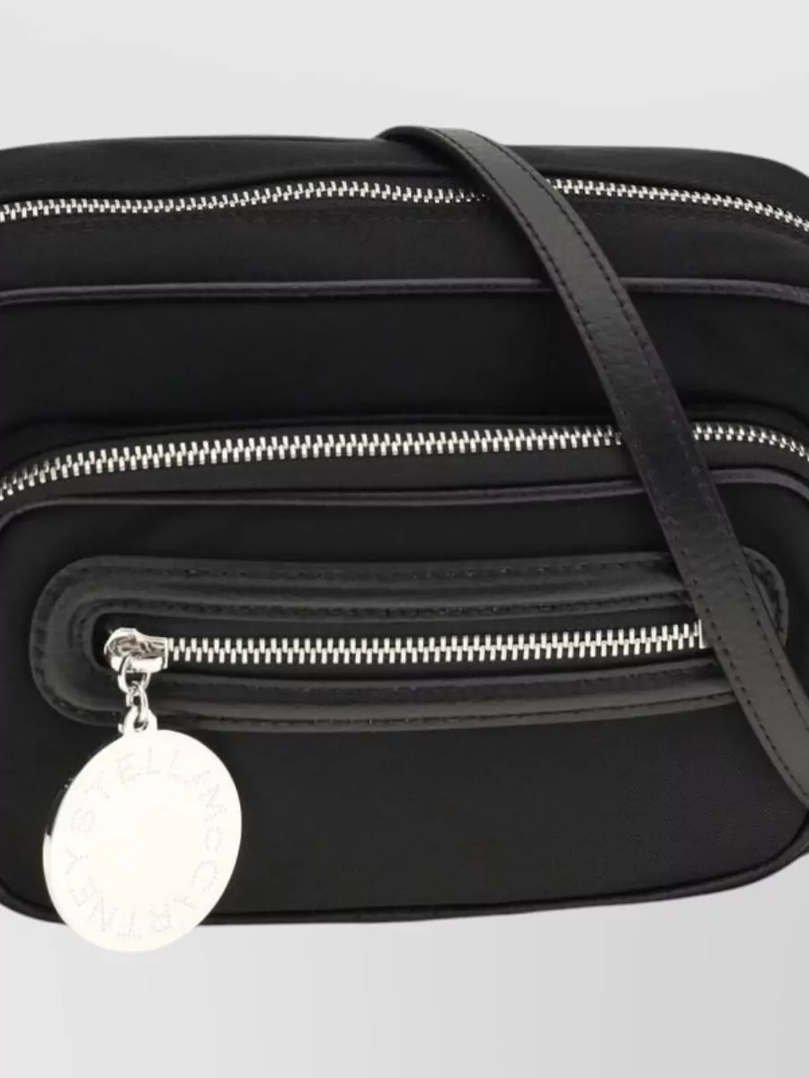 Stella Mccartney Polyamide Backpack Adjustable Shoulder Strap In Black