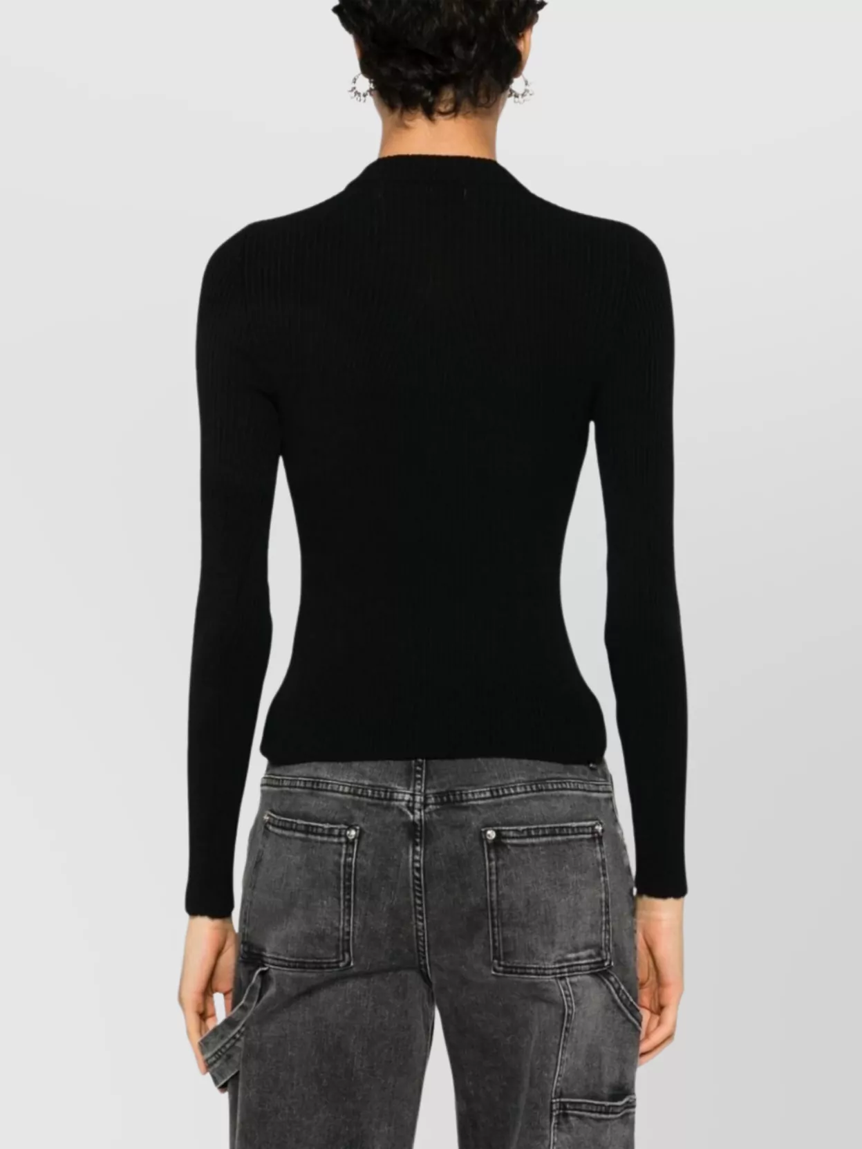 Msgm Long Sleeve Fitted Knit Sweater Design