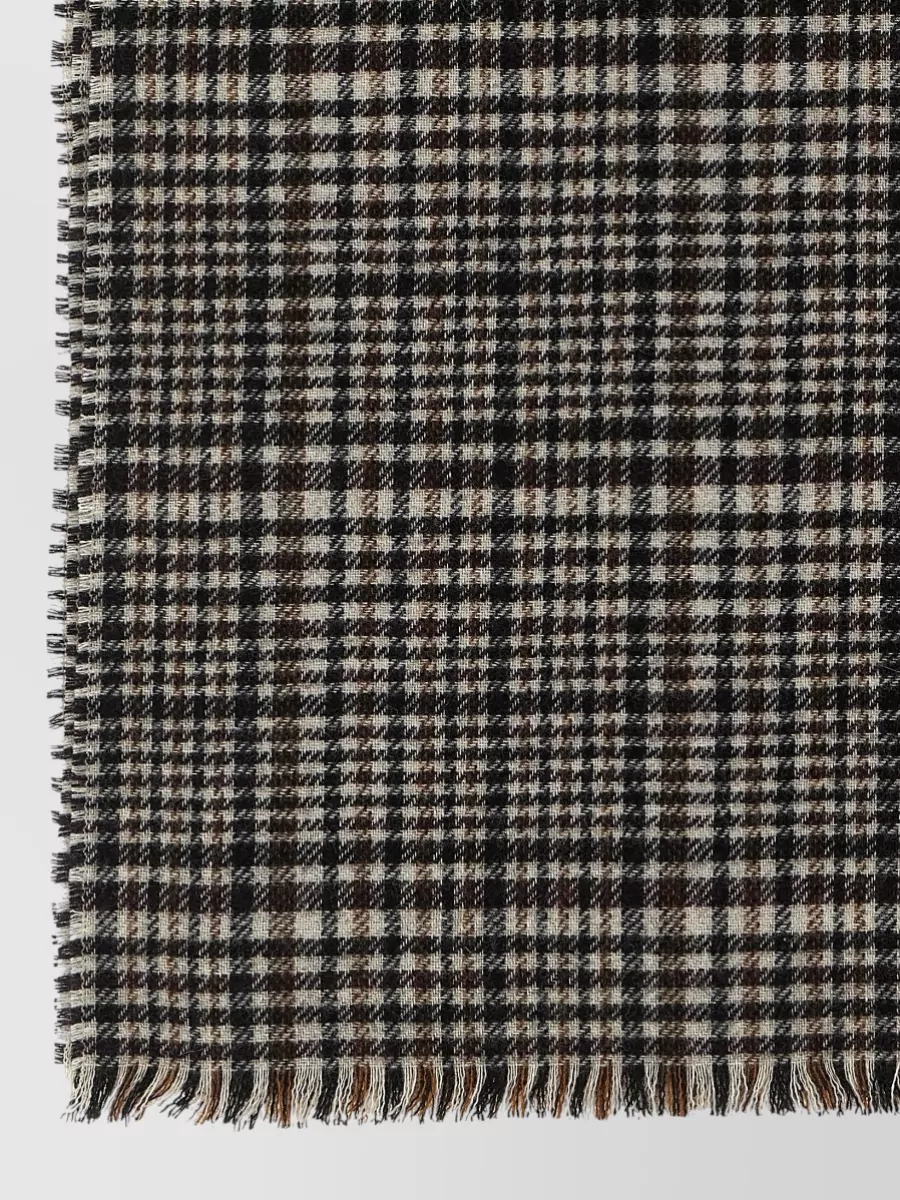 Brunello Cucinelli prince of wales cashmere scarf