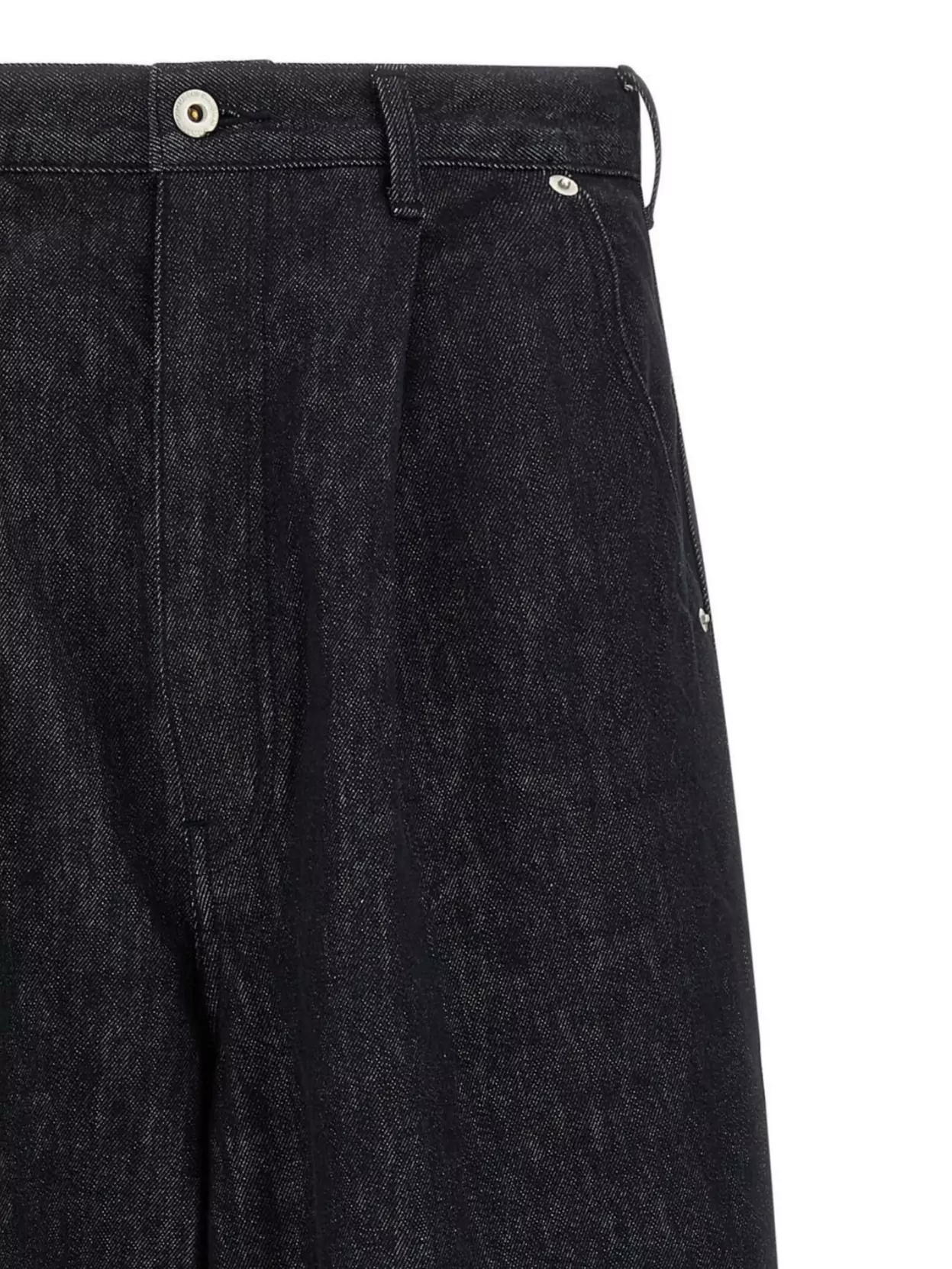Comme Des Garçons Relaxed Fit Wide Leg Denim Trousers