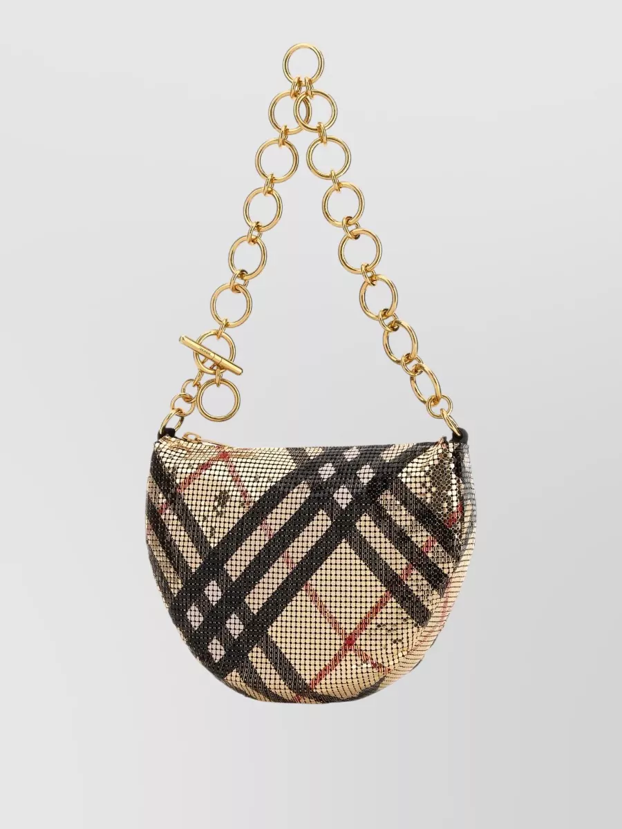 Burberry Metal Knit Shoulder Bag Chain Strap