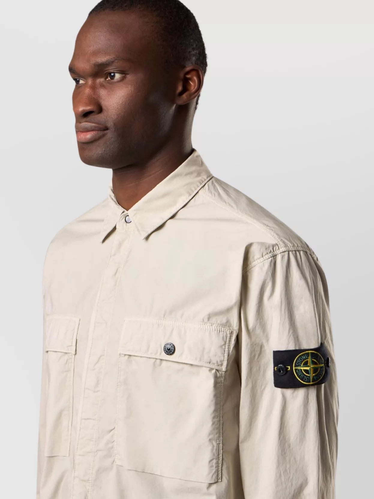 Stone Island Overshirt Collared Multiple Pockets