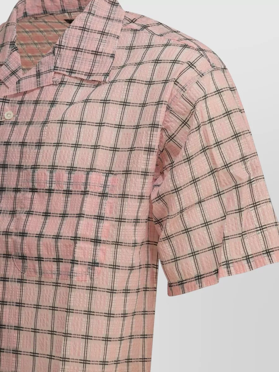 Beams Plus Plaid Short-Sleeve Casual Shirt