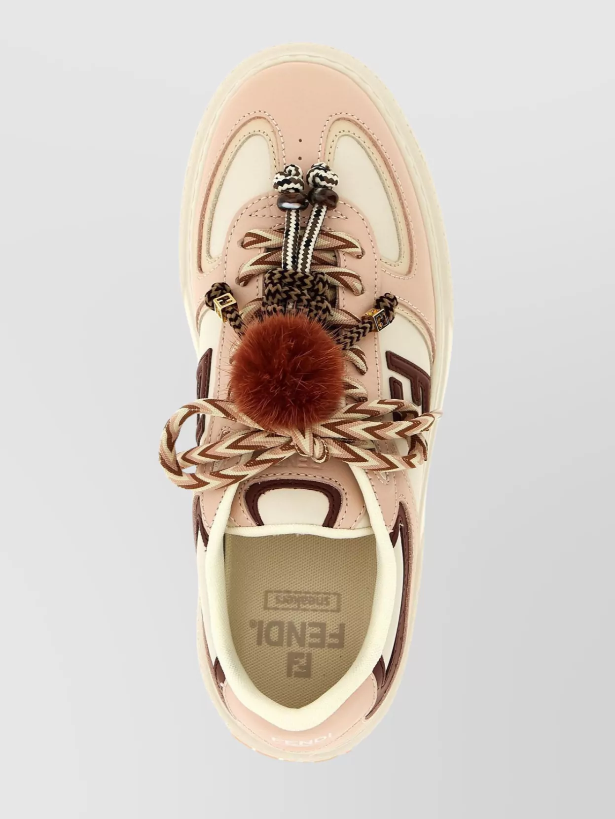 Fendi Match Platform Pom-Pom Contrast Sneakers