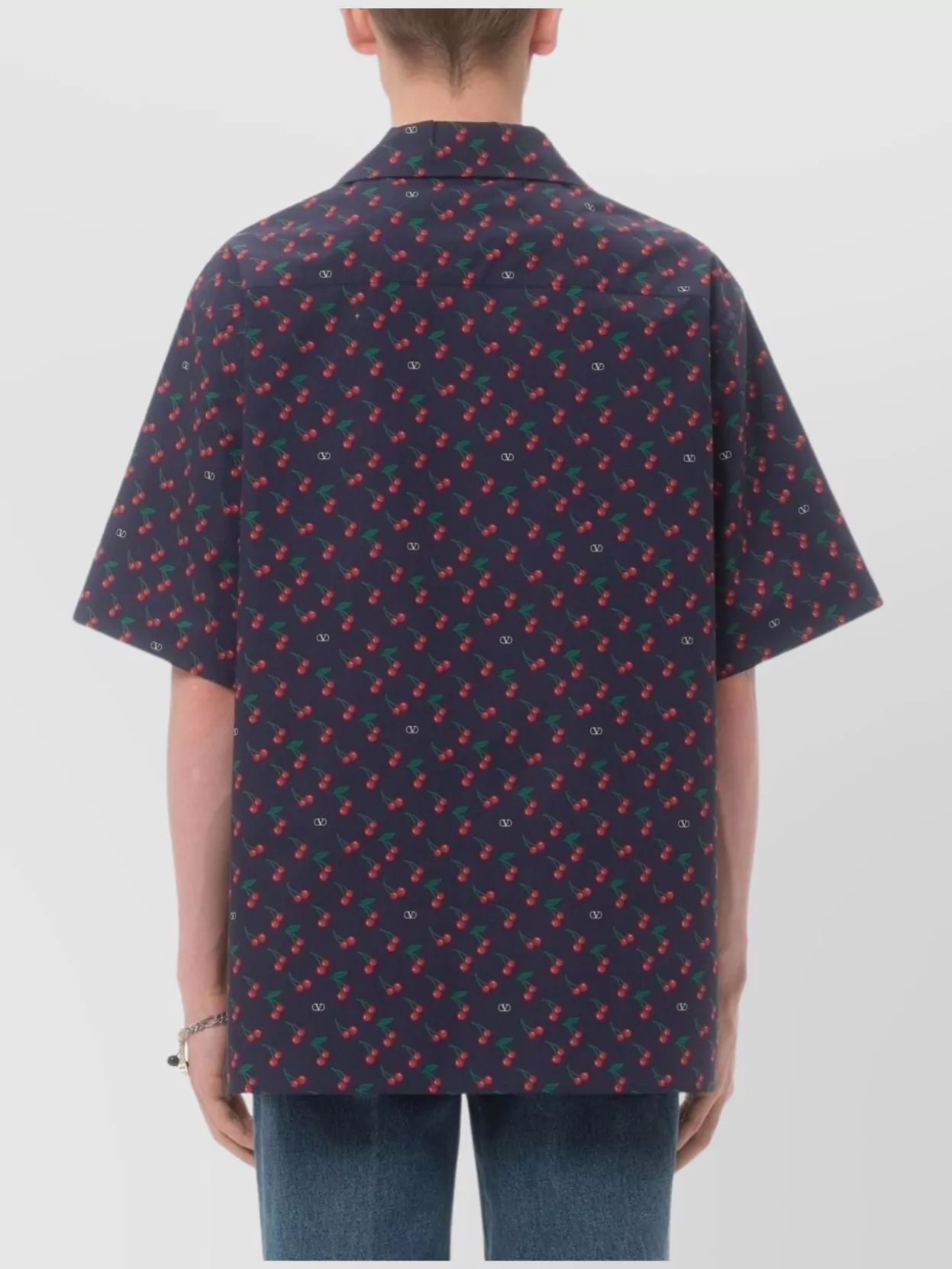 Valentino Garavani Cherryfic Print Bowling Shirt