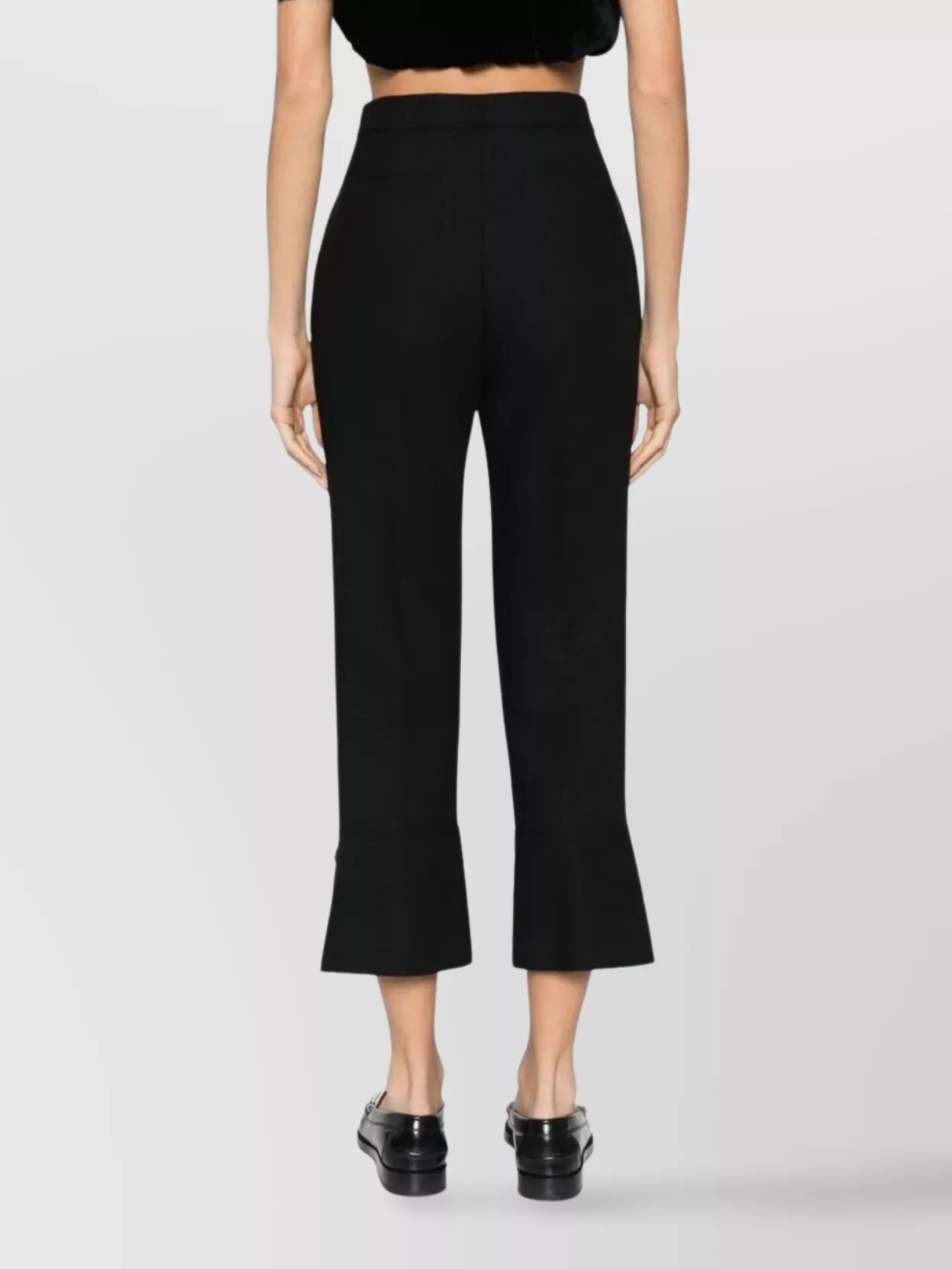 Msgm Pressed-crease High-waisted Trousers