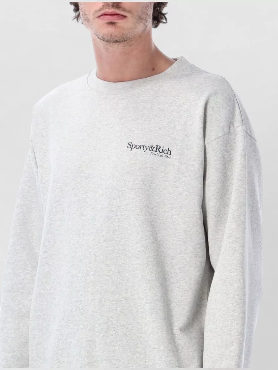 Sporty & Rich Graphic Cotton Oversized Long Sleeve T-Shirt