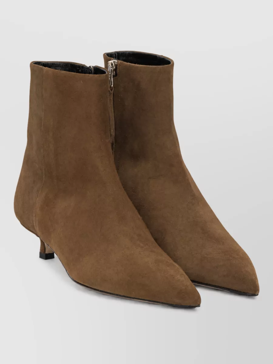 Aeyde leather zippered ankle boots