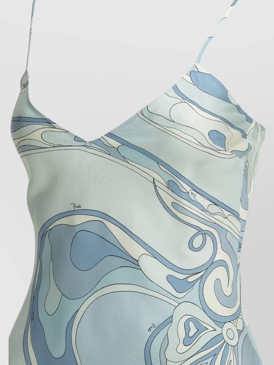 Pucci Silk Printed Maxi Dress With Shrug