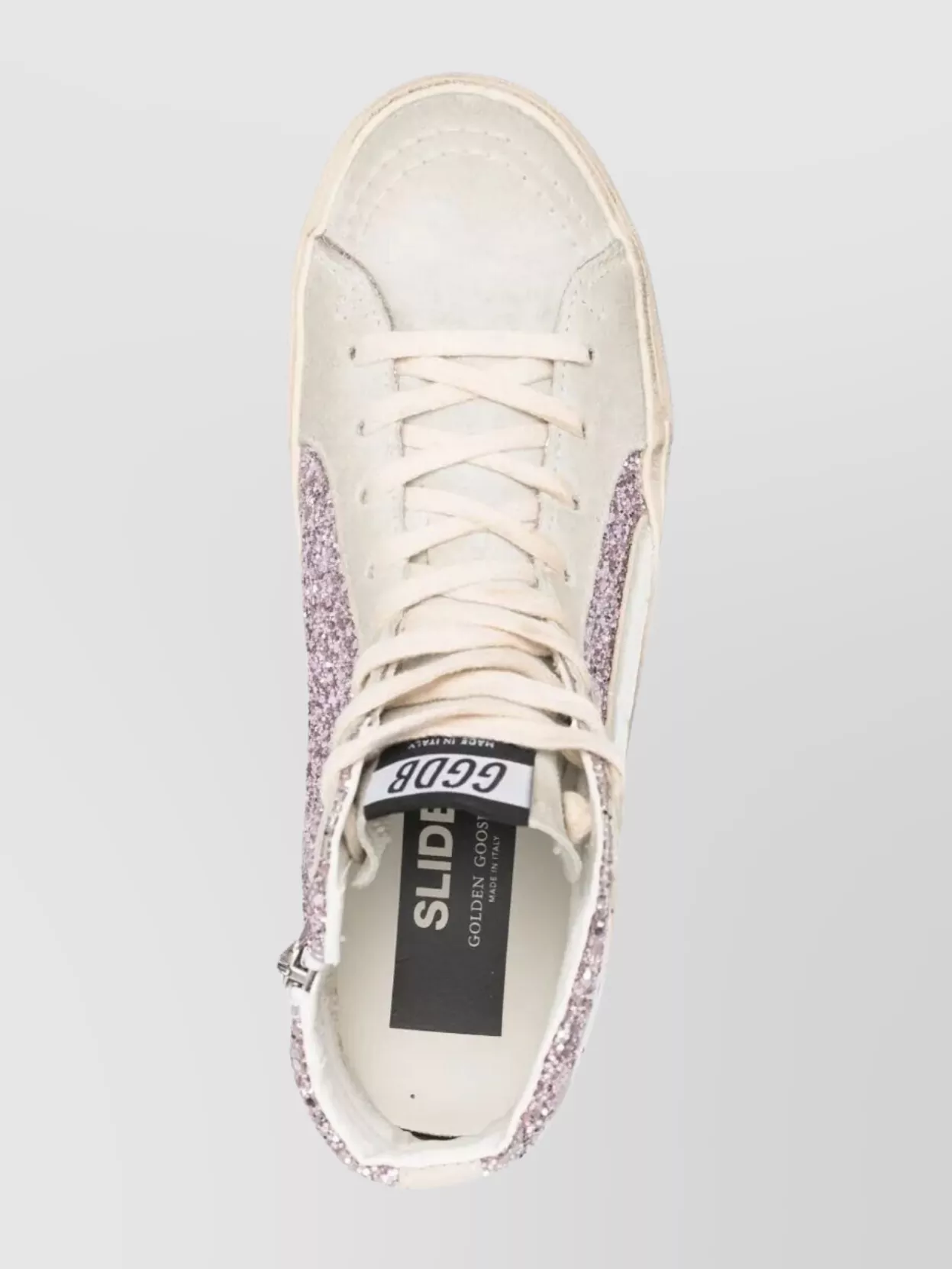 Golden Goose Leather Glitter High-Top Sneakers