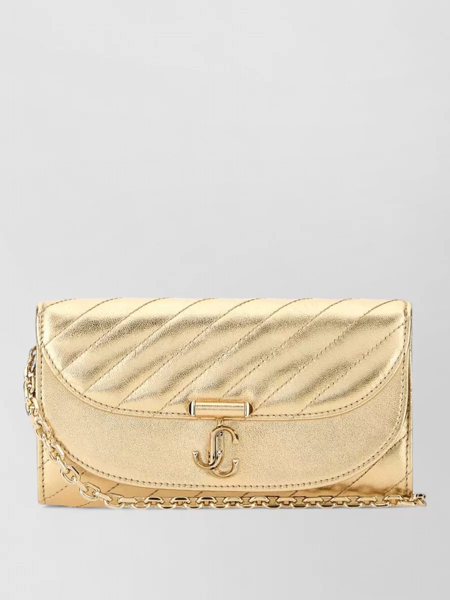 Jimmy Choo Curve Leather Clutch Bag
