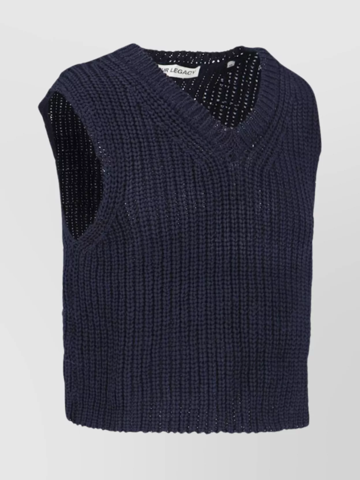 Our Legacy Sleeveless V-Neck Ribbed Knit Sweater