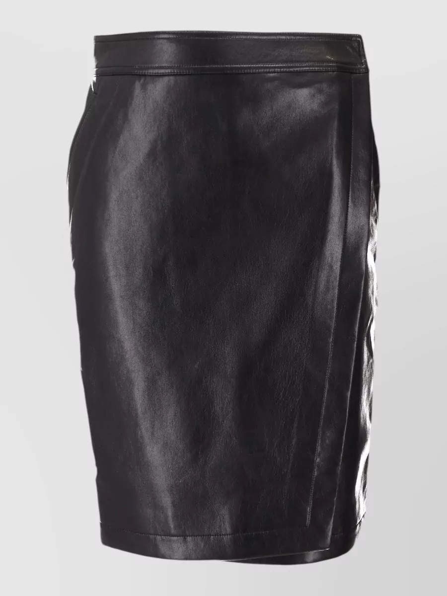 Anine Bing Recycled Leather Wrap Skirt