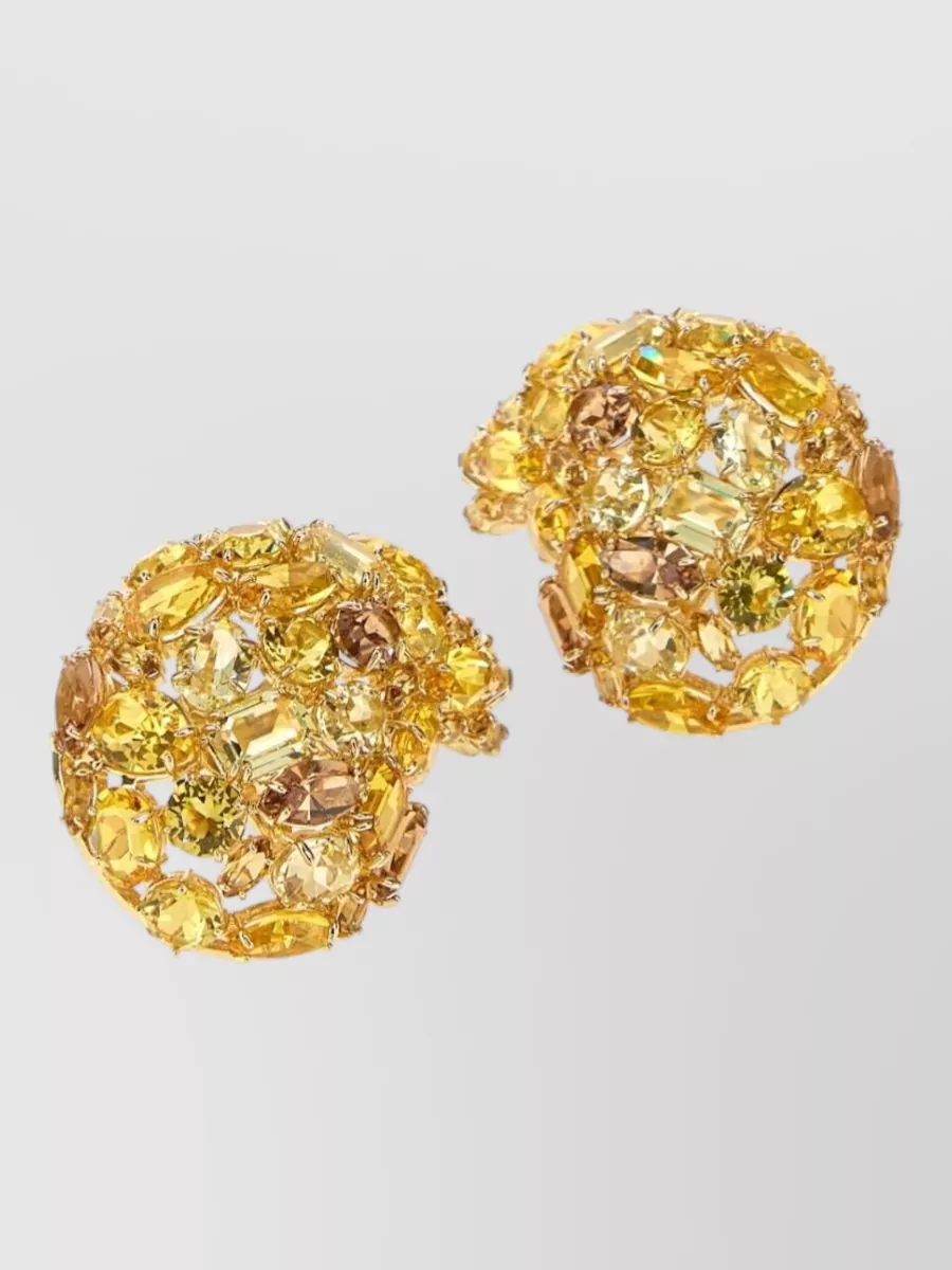 Swarovski Embellished Metal Earrings