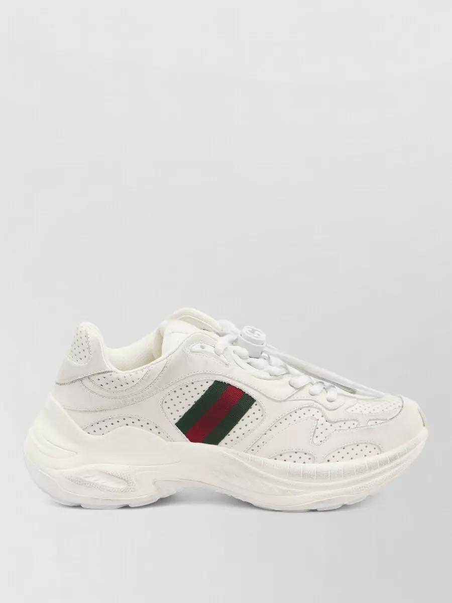 Gucci Rochelle Sneakers Leather Web Detail