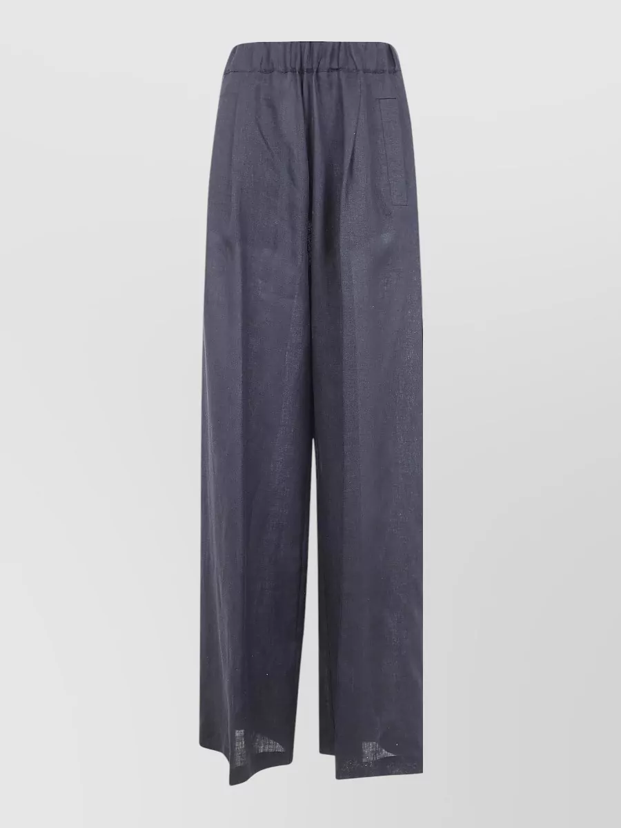 Semicouture Linen wide-leg trousers
