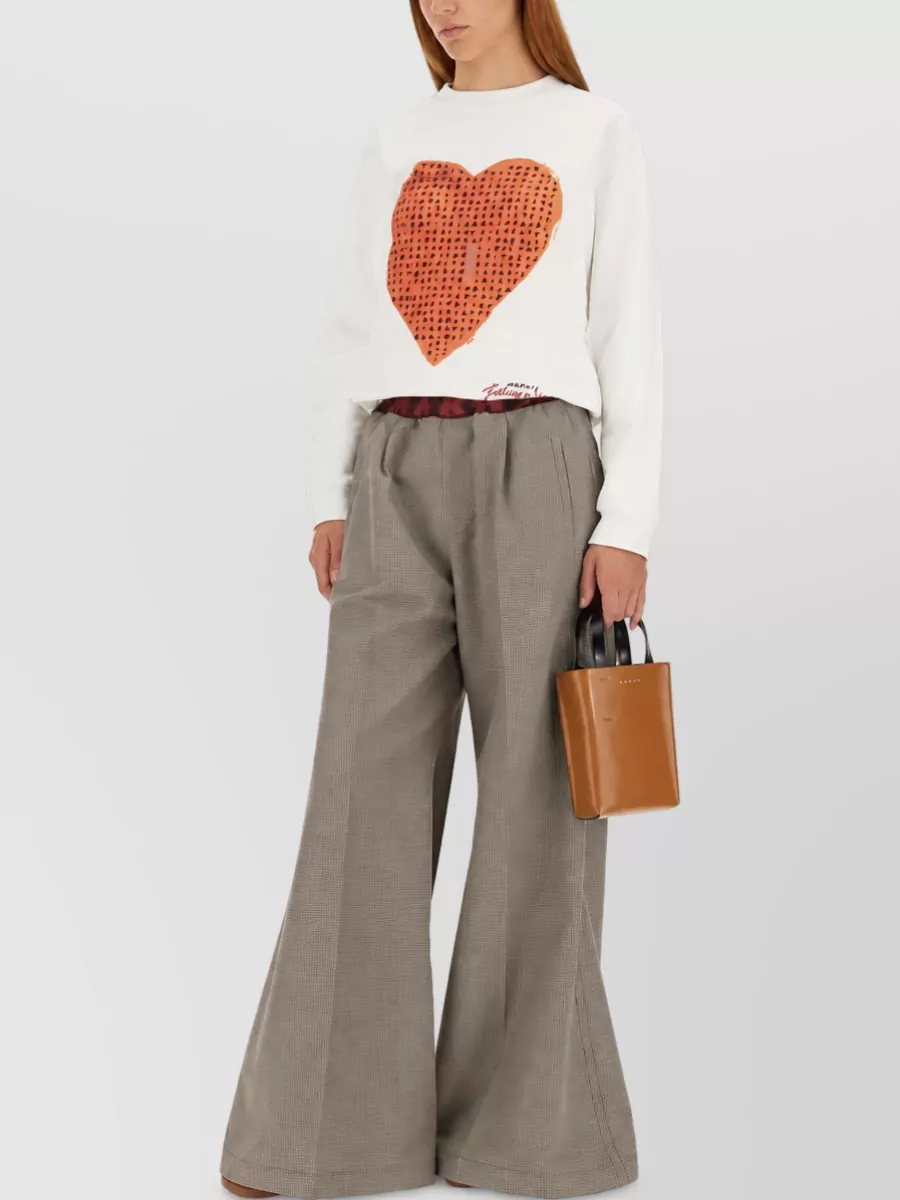 Marni Checked Wide-Leg Trousers