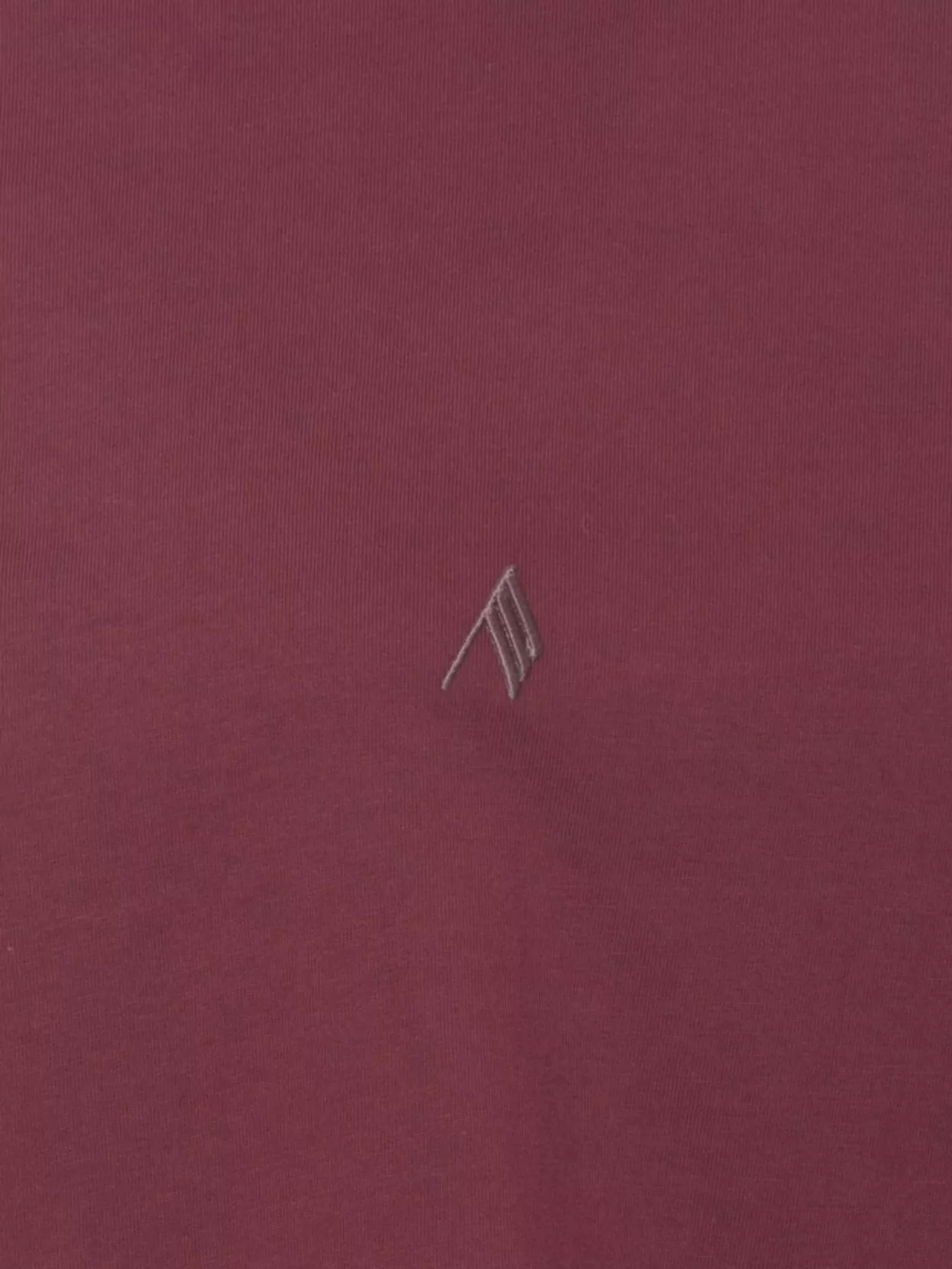 Attico Short Sleeves With Asymmetric Hem And Embroidered Detail In Burgundy