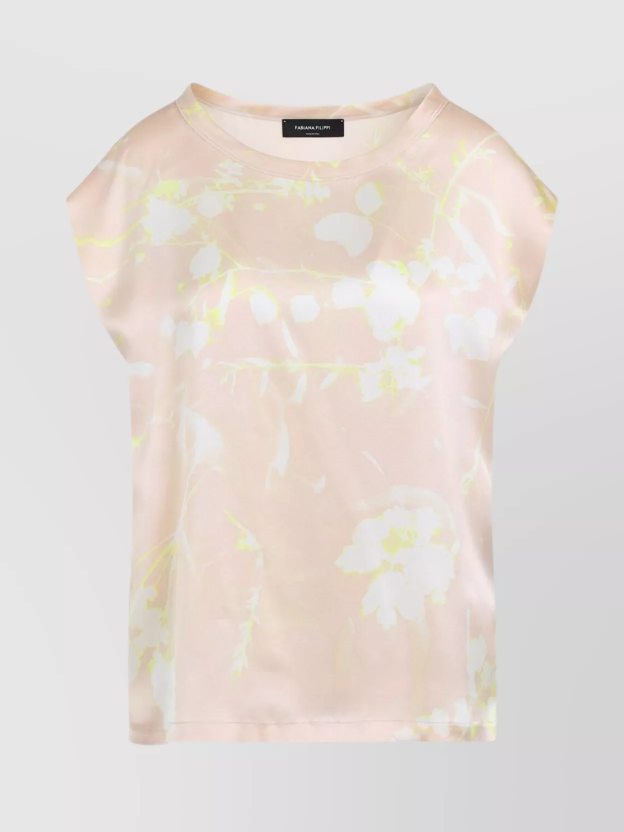 Fabiana Filippi Tilia Print Silk Top In Neutrals