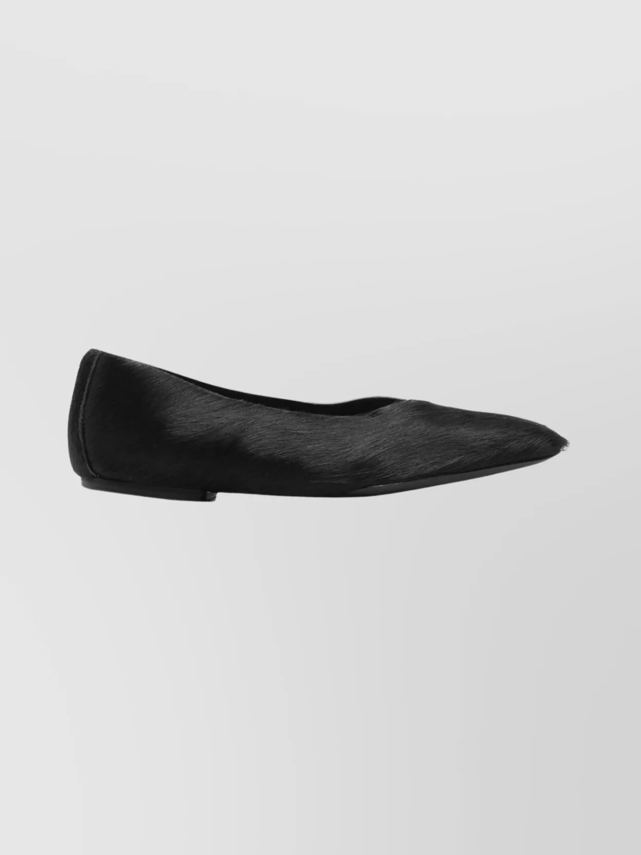 Rick Owens Flat Sole Leather Ballerina Shoes