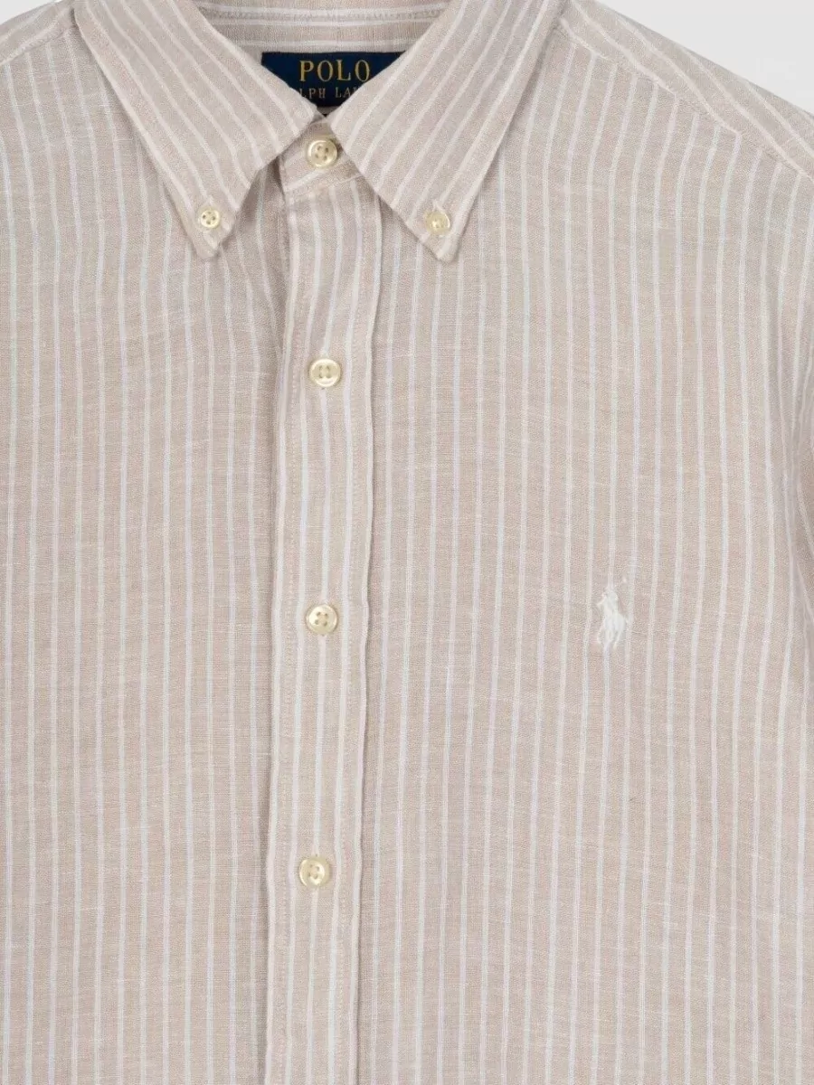Polo Ralph Lauren Linen Striped Long Sleeve Shirt