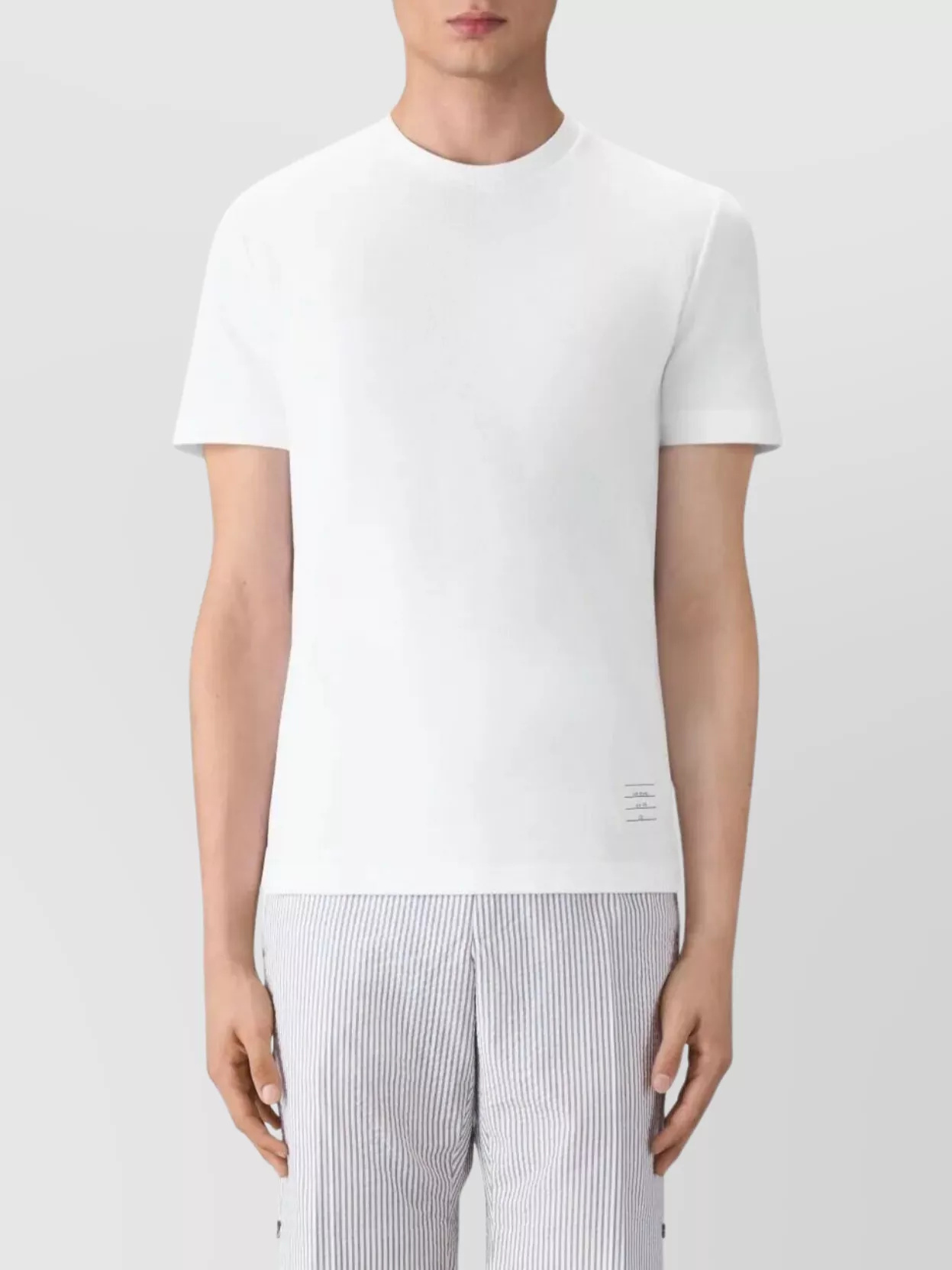 Thom Browne Piqué Crew Neck Short Sleeve T-Shirt