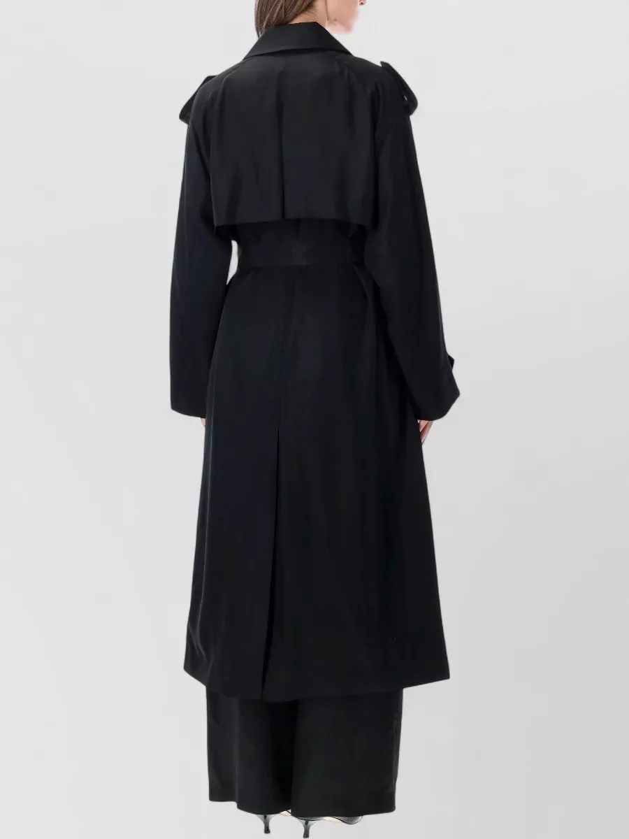 The Frankie Shop Belted Twill Trench Coat