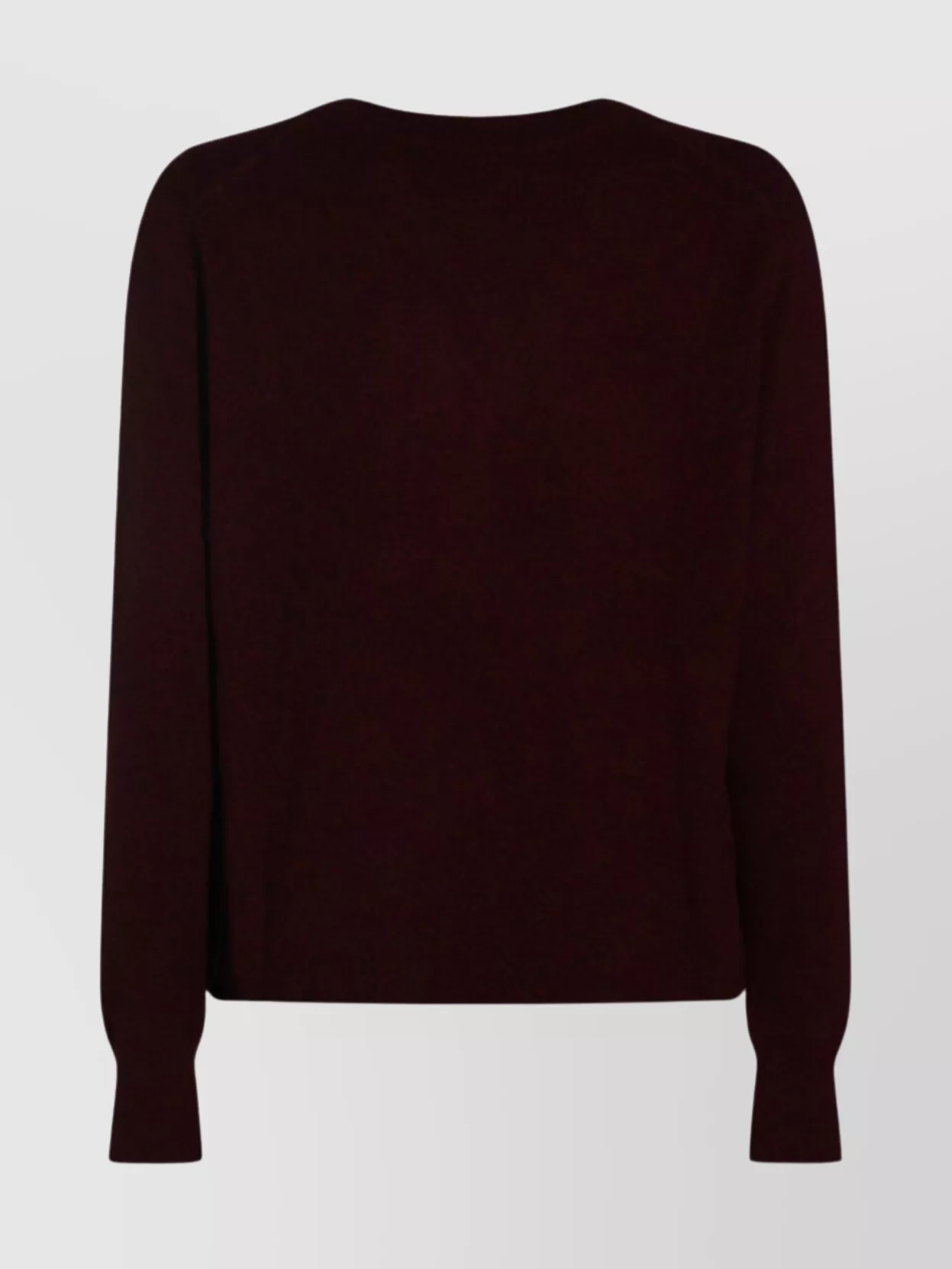 Kujten V-neck Long Sleeve Knitwear With Ribbed Cuffs And Hem In Red