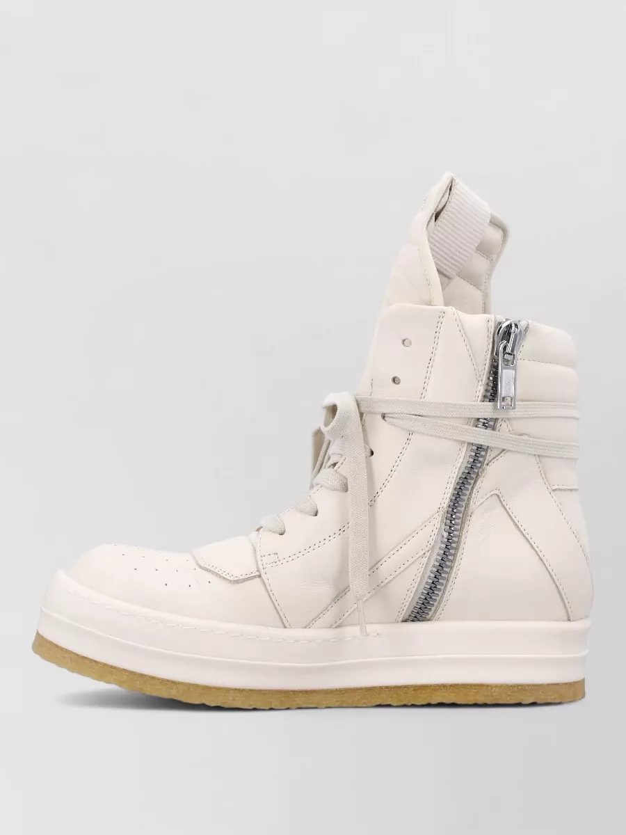 Rick Owens Geobasket High Top Sneaker Perforated Toe