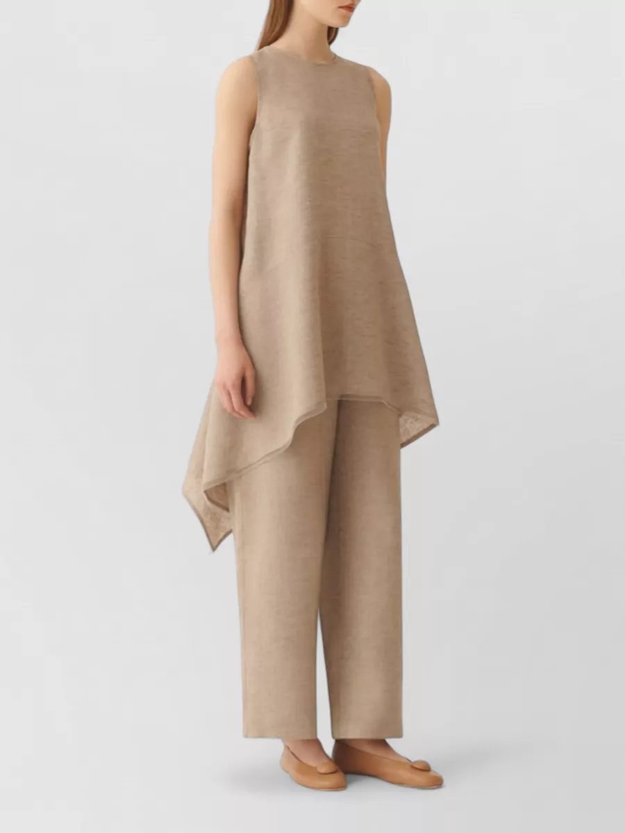 Fabiana Filippi Sleeveless Asymmetric Paneled Tunic Top