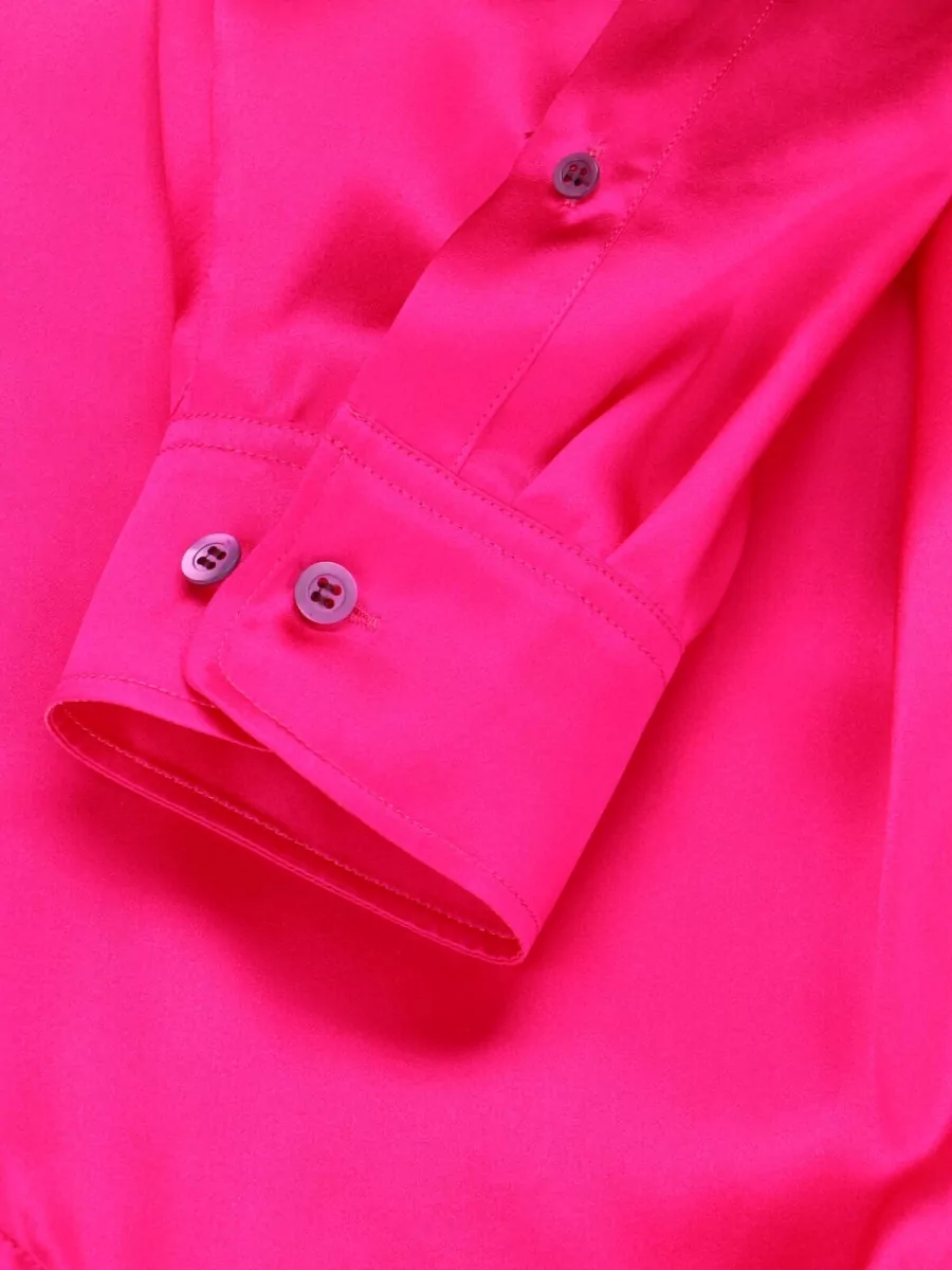 Dries Van Noten Silk Oversized Long-Sleeve Shirt