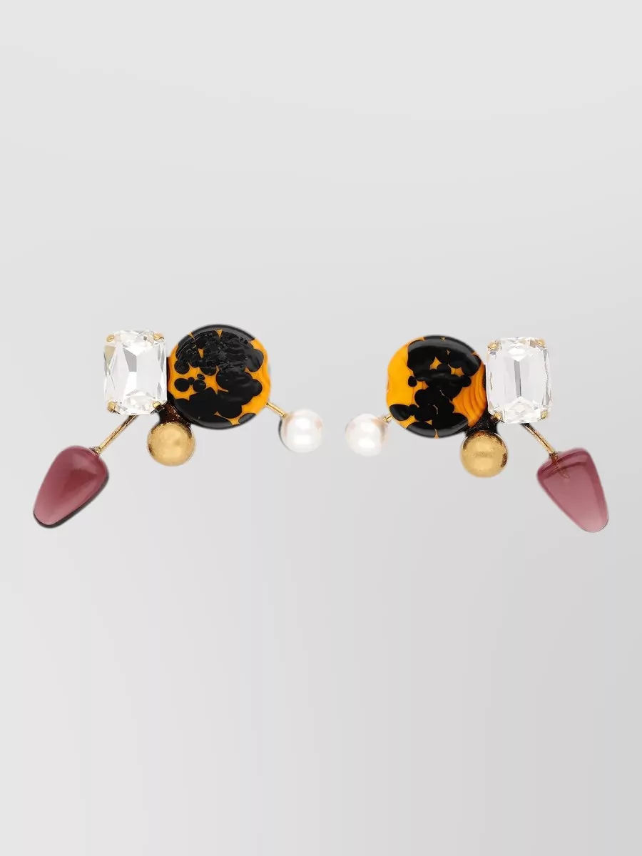 Dries Van Noten asymmetric drop earrings