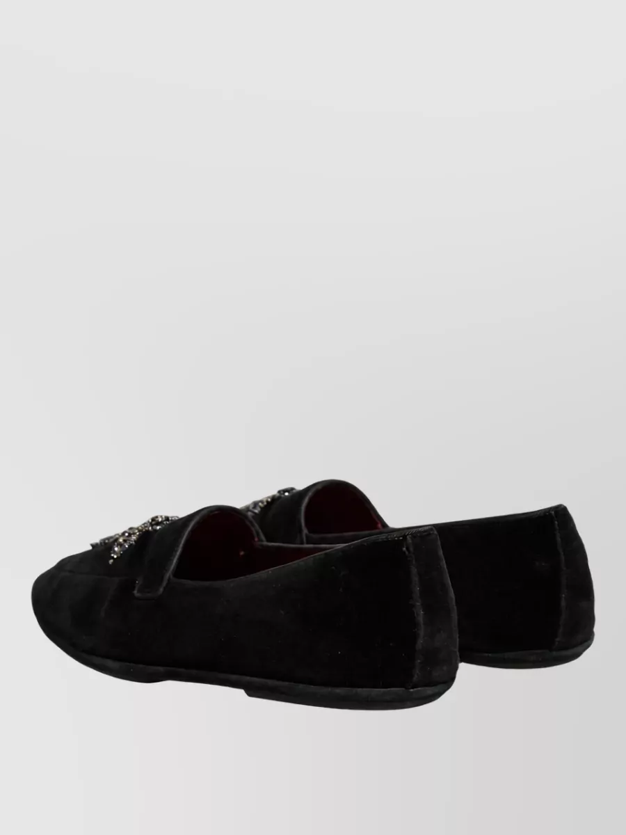 Dolce&Gabbana Leather Embellished Slippers