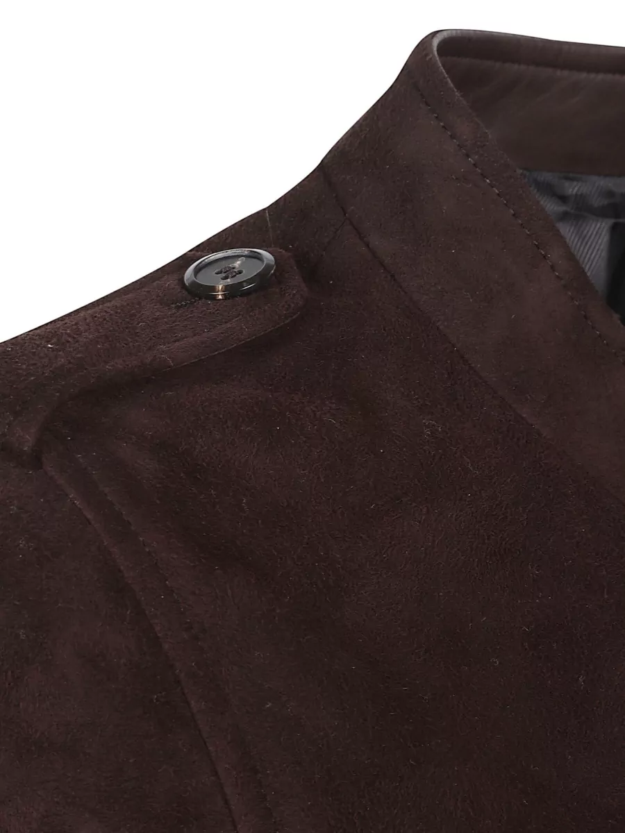 Prada Suede Military Coat