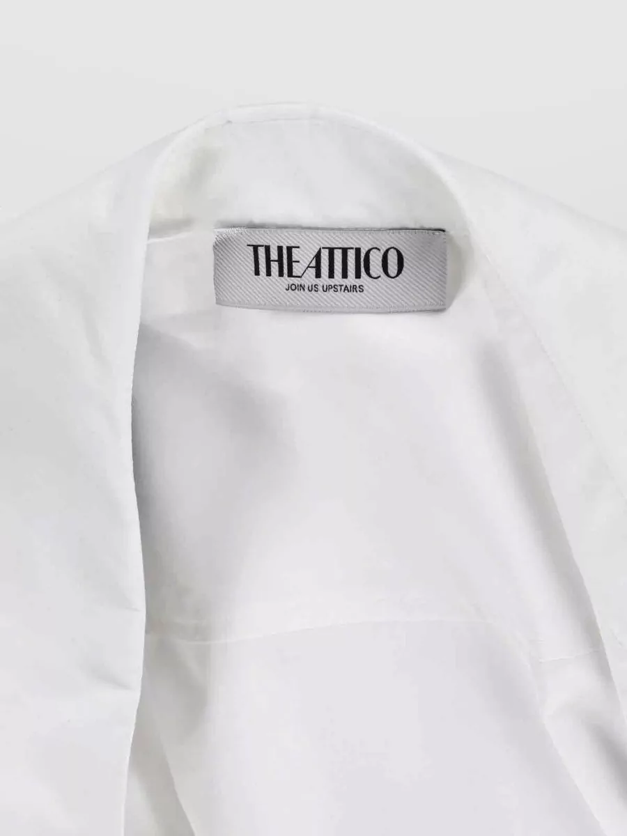 The Attico Long Sleeve Collared Shirt Cuffed Sleeves
