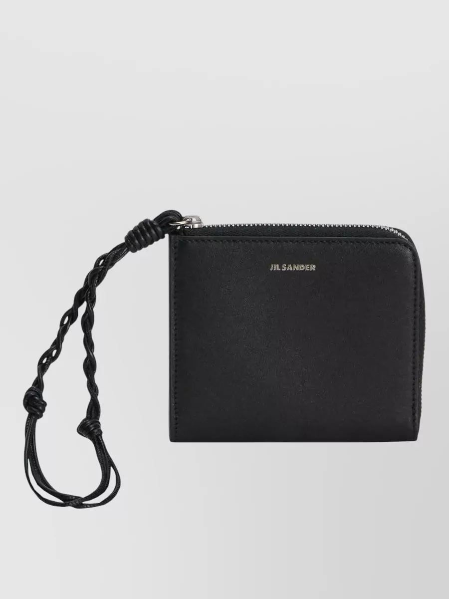 Jil Sander Leather Wallet Wrist Strap Detail