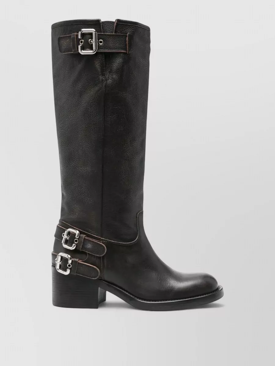 Chloé Leather Dakota Biker Boots